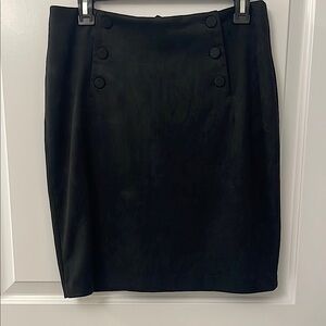 H&M Elegant Black Skirt/ Microfiber suede look/ washable